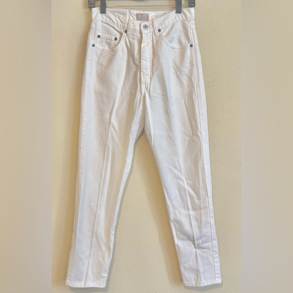 Vintage For Joseph High Rise "Colette" Mom Jeans Size 28 Cream Color